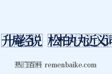 升庵经说·松柏丸丸近义词是什么意思的图片